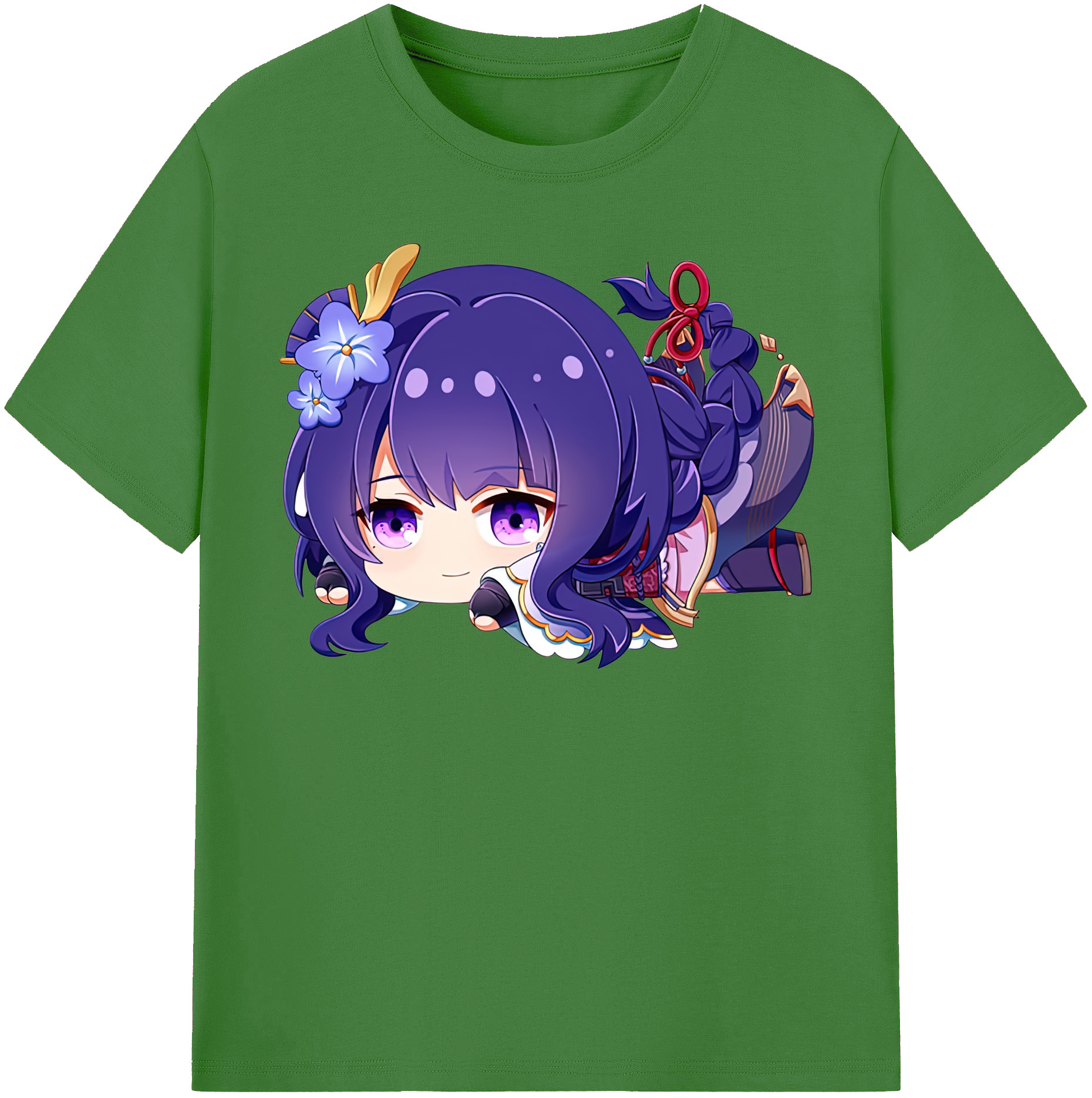 げんし神 雷電将軍 らいでんしょうぐん genshin Raiden Shogun レディースカジュアルプリントTシャツ（綿100％）